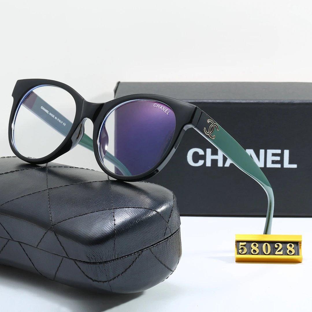 Chanel Black Tinted Lens Square Sunglasses, Polished Frame Style 17