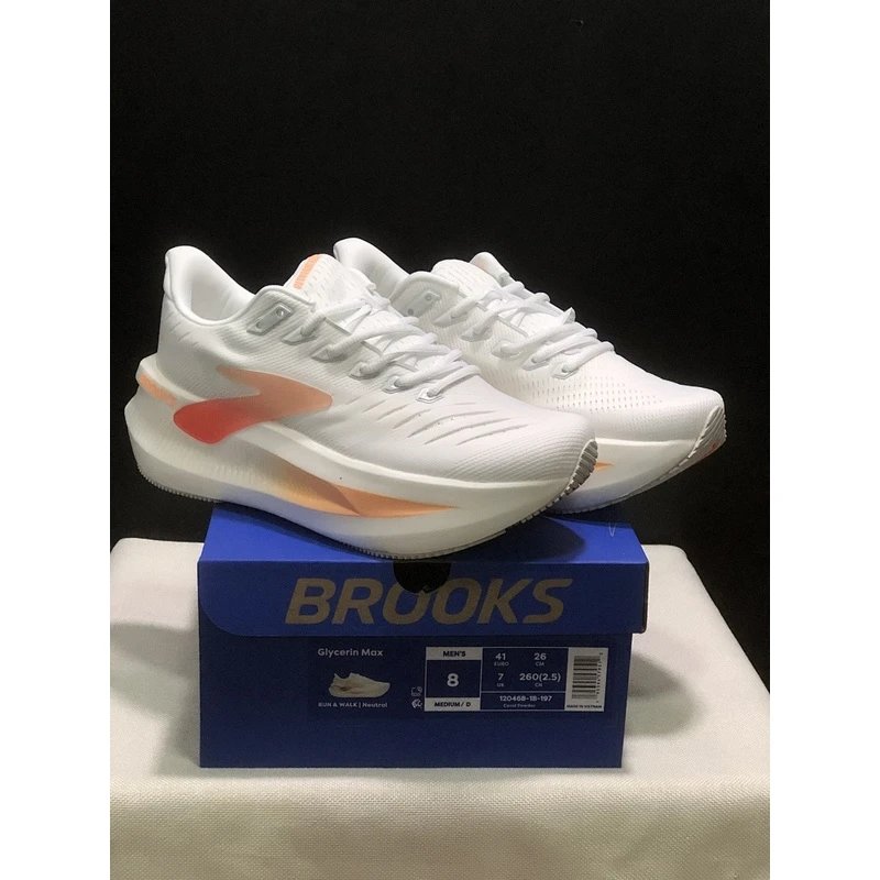 Brooks Glycerin Max 2 Running Shoes White Grey - Style 1