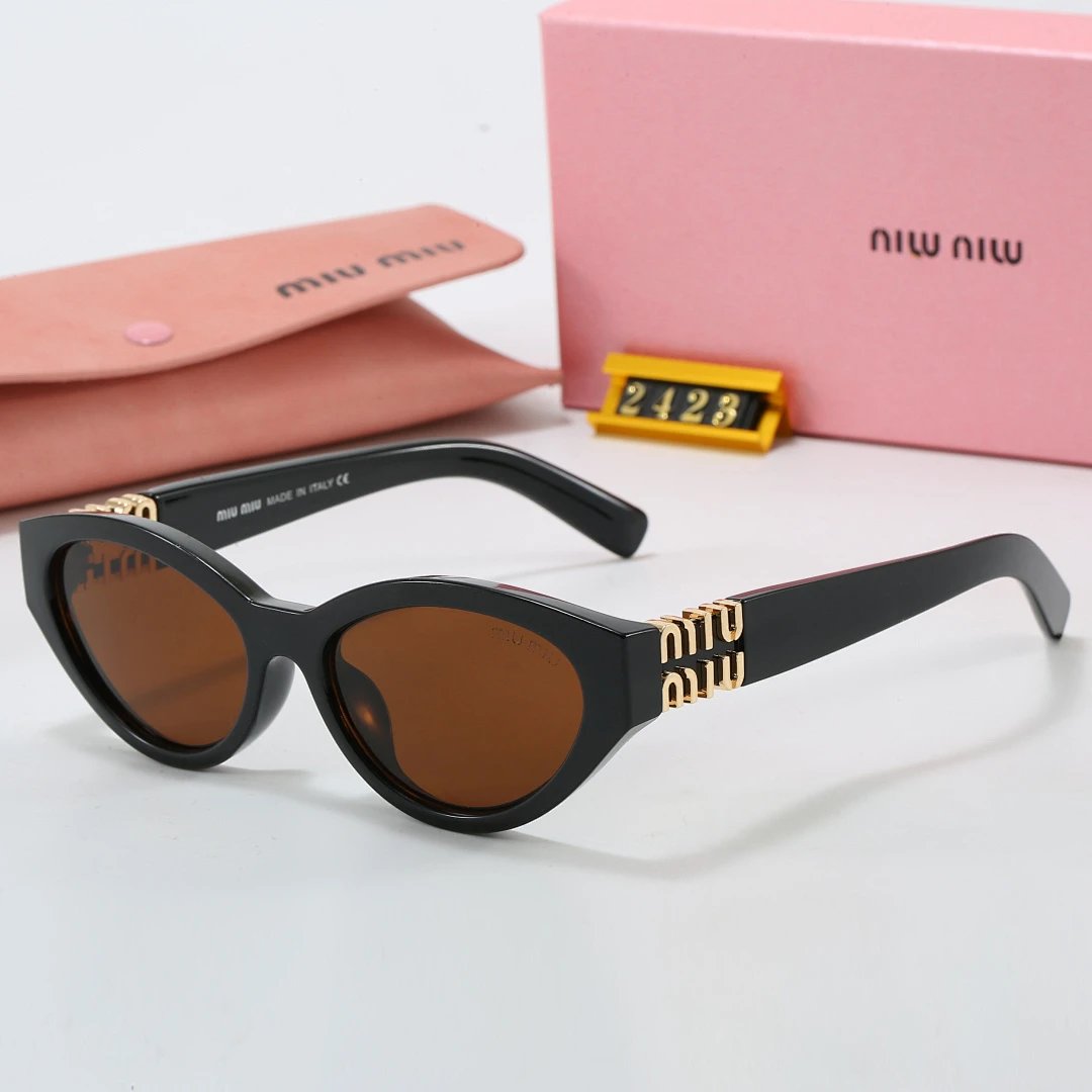 Miu Miu Tinted Lens Square Sunglasses, Polished Frame Style 26