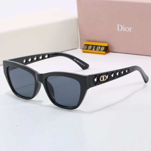Dior Black Tinted Lens Square Sunglasses, Polished Frame Style 20