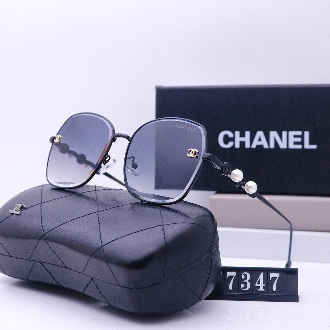 Chanel Tinted Lens Square Sunglasses, Polished Frame Style 12