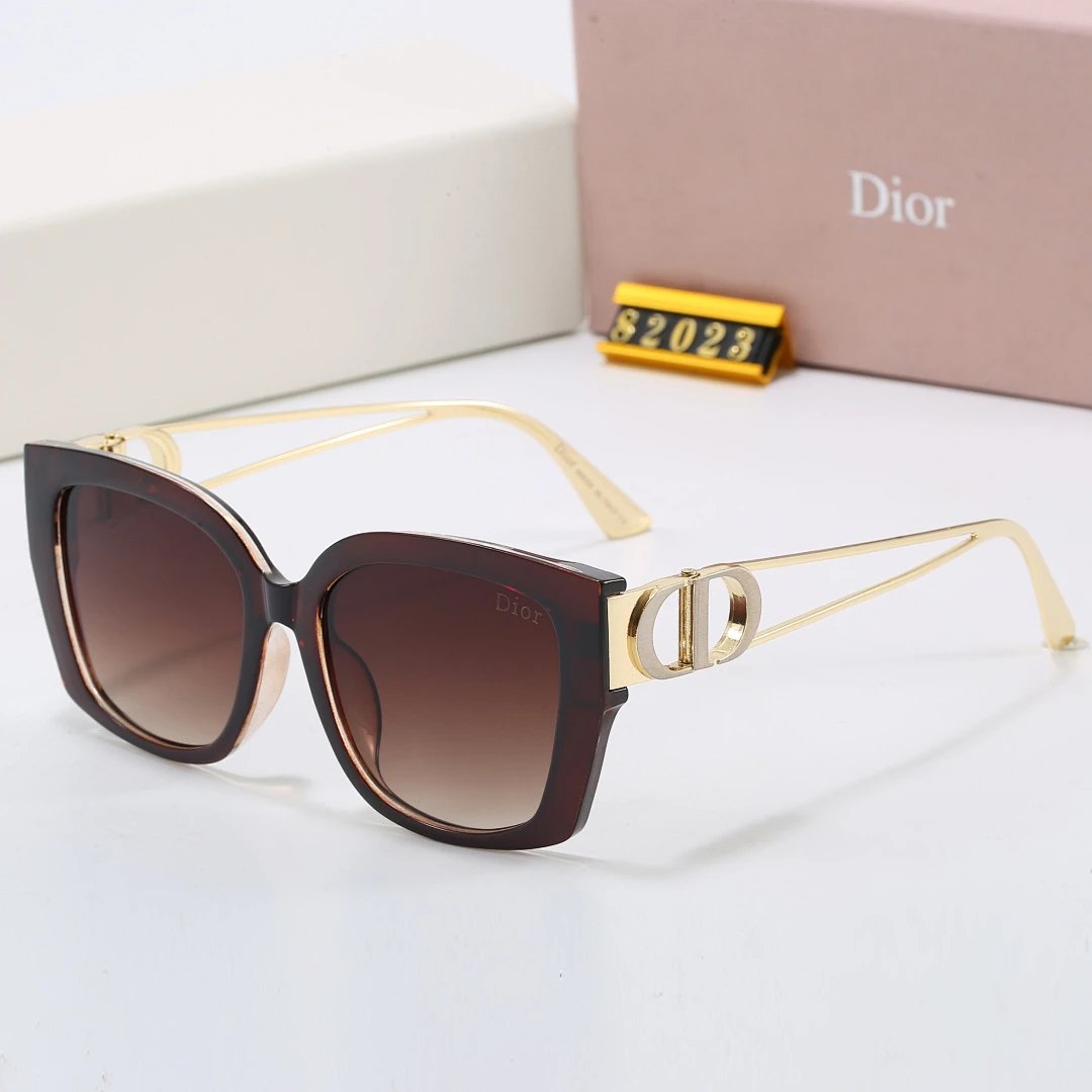Dior Tinted Lens Square Sunglasses, Polished Frame Style 10