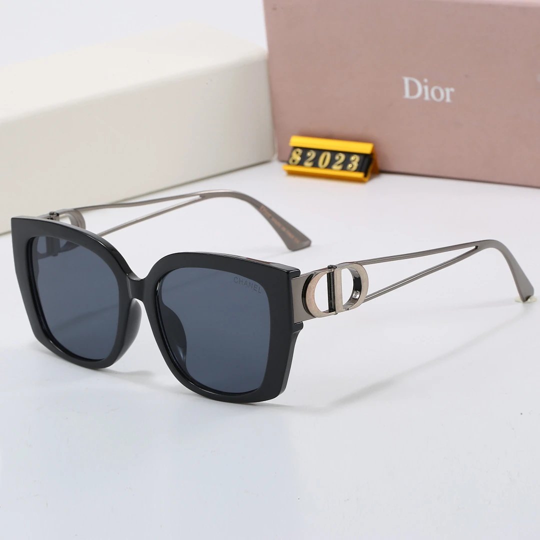Dior Black Tinted Lens Square Sunglasses, Polished Frame Style 11