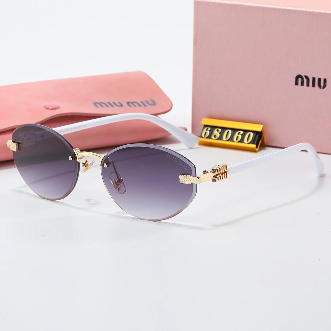 Miu Miu Brown Tinted Lens Square Sunglasses, Polished Frame Style 36