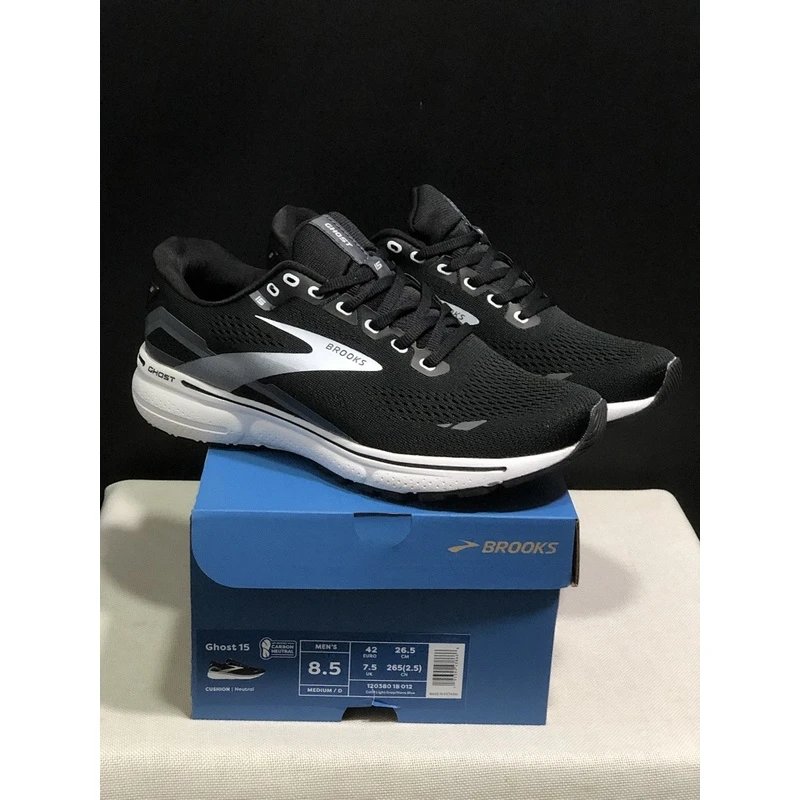 Brooks Ghost 15 Running Shoes Grey Black - Style 11