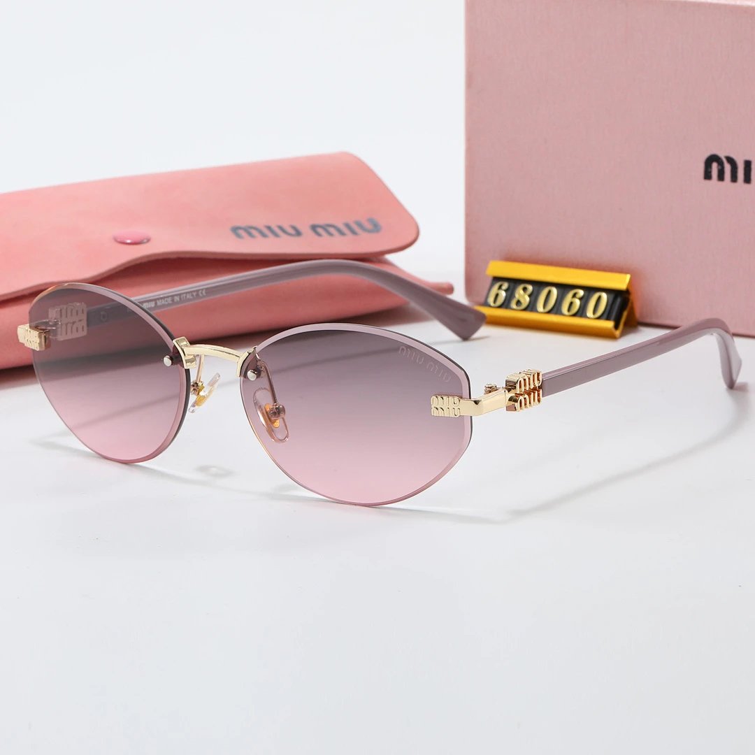 Miu Miu Brown Tinted Lens Square Sunglasses, Polished Frame Style 34
