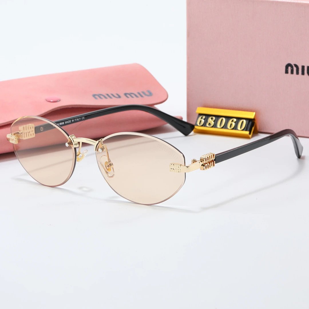 Miu Miu Brown Tinted Lens Square Sunglasses, Polished Frame Style 31