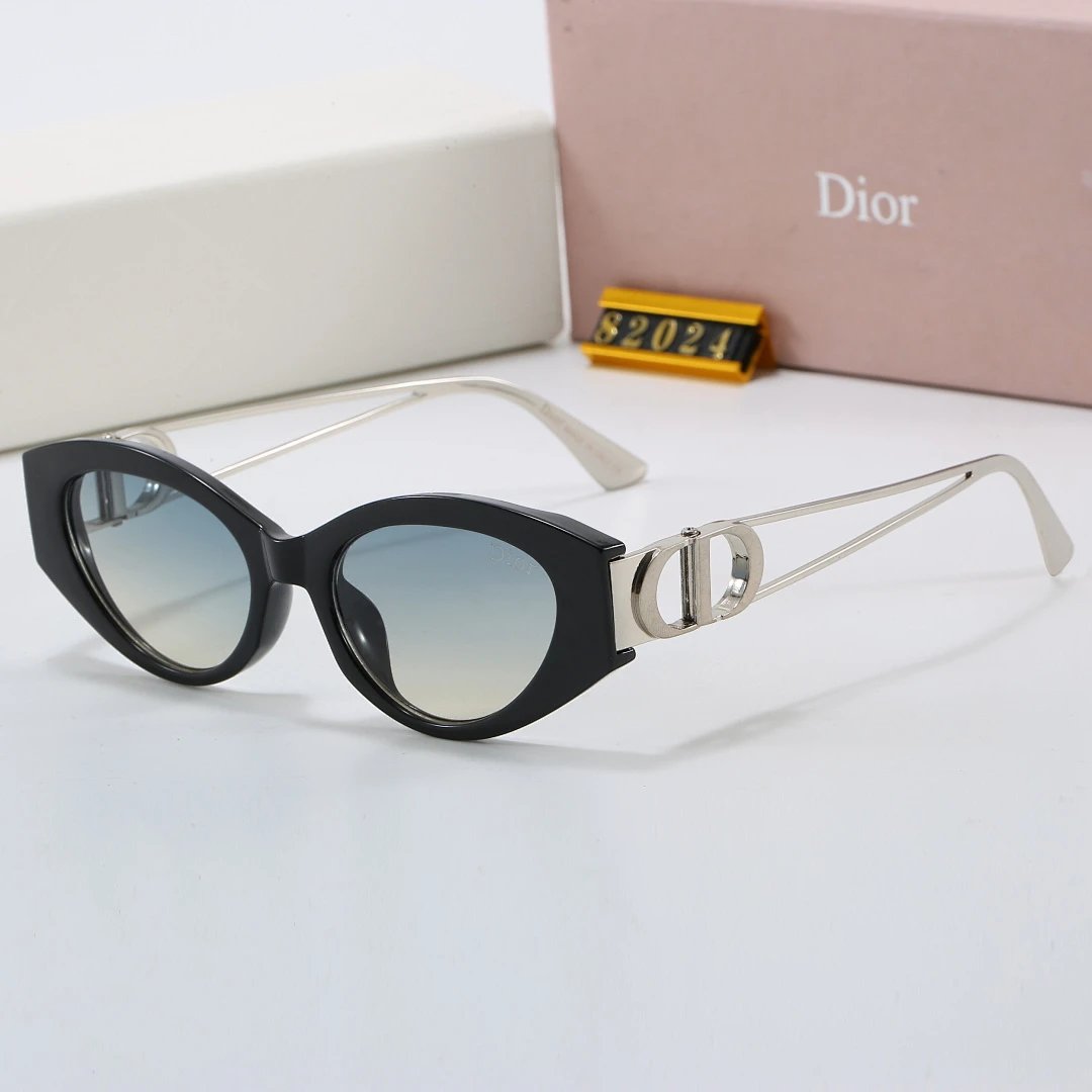 Dior Black Tinted Lens Designer Sunglasses, Polished Frame Style 01
