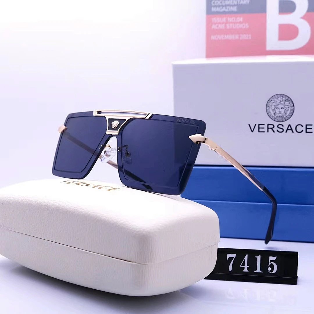 Versace Tinted Lens Square Sunglasses, Polished Frame Style 03