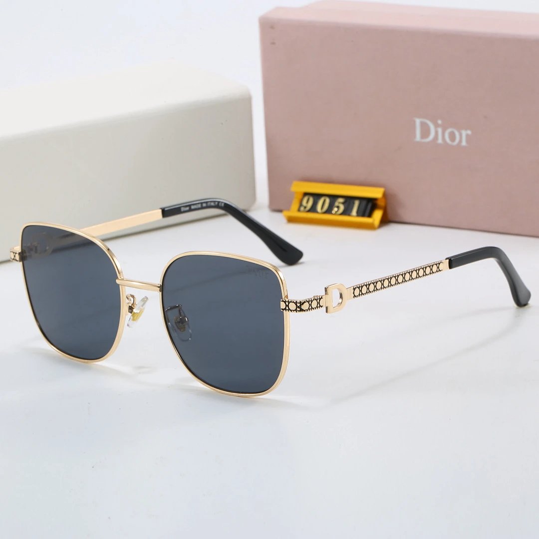 Dior Gray Tinted Lens Square Sunglasses, Polished Frame Style 16