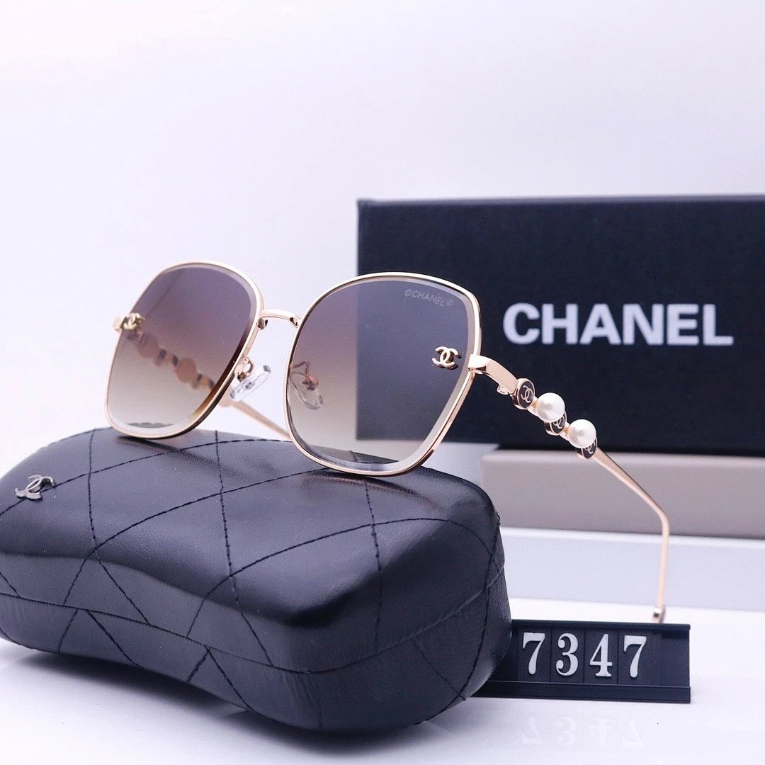 Chanel Tinted Lens Square Sunglasses, Polished Frame Style 10