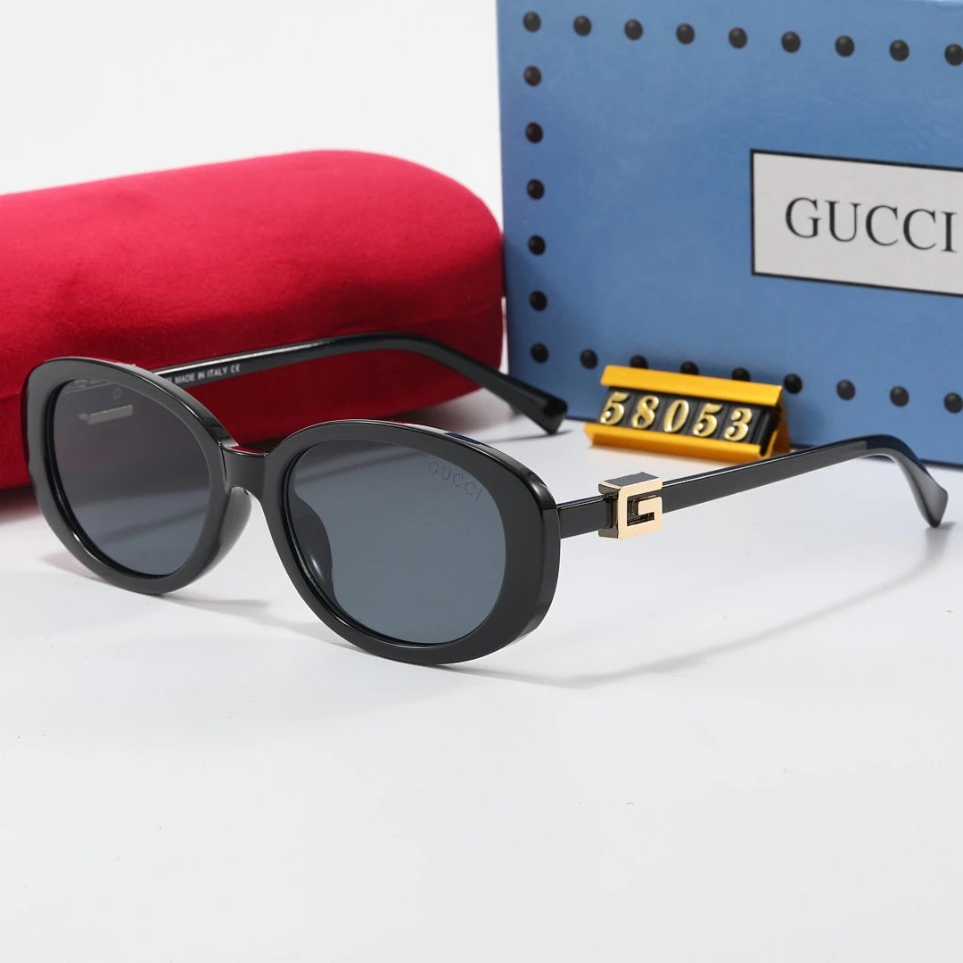 Gucci Tinted Lens Square Sunglasses, Polished Frame Style 07