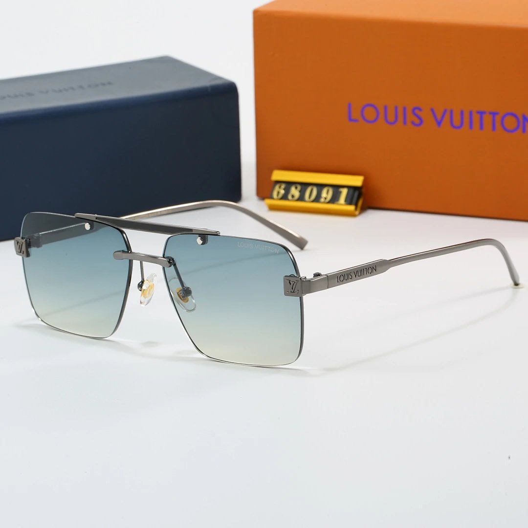 Louis Vuitton Brown Tinted Lens Square Sunglasses, Polished Frame Style 36