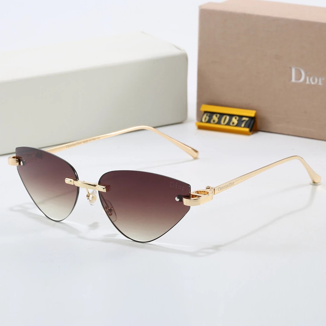 Dior Brown Tinted Lens Square Sunglasses, Polished Frame Style 10