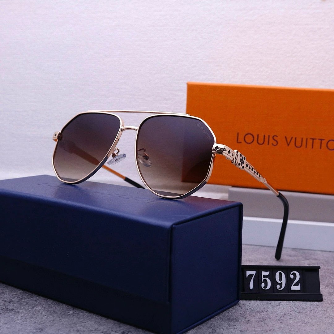 Louis Vuitton Tinted Lens Square Sunglasses, Polished Frame Style 24