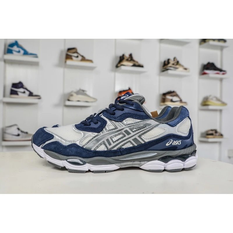 ASICS GEL-NYC Navy Silver Sneakers - Style 5