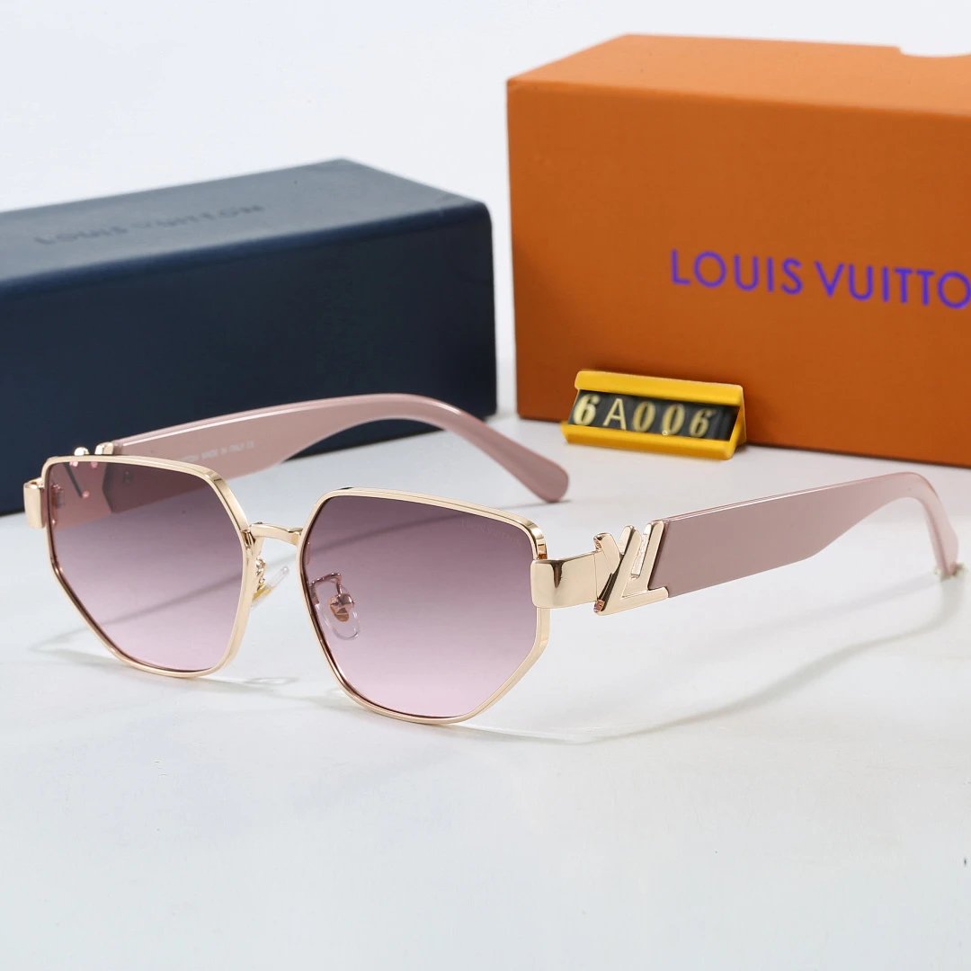 Louis Vuitton Brown Tinted Lens Square Sunglasses, Polished Frame Style 35