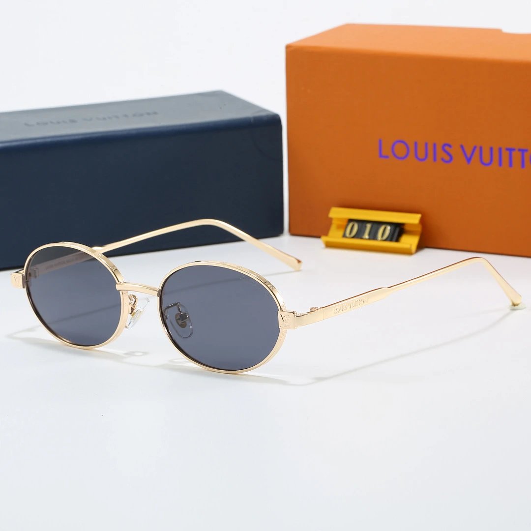 Louis Vuitton Brown Tinted Lens Square Sunglasses, Polished Frame Style 14