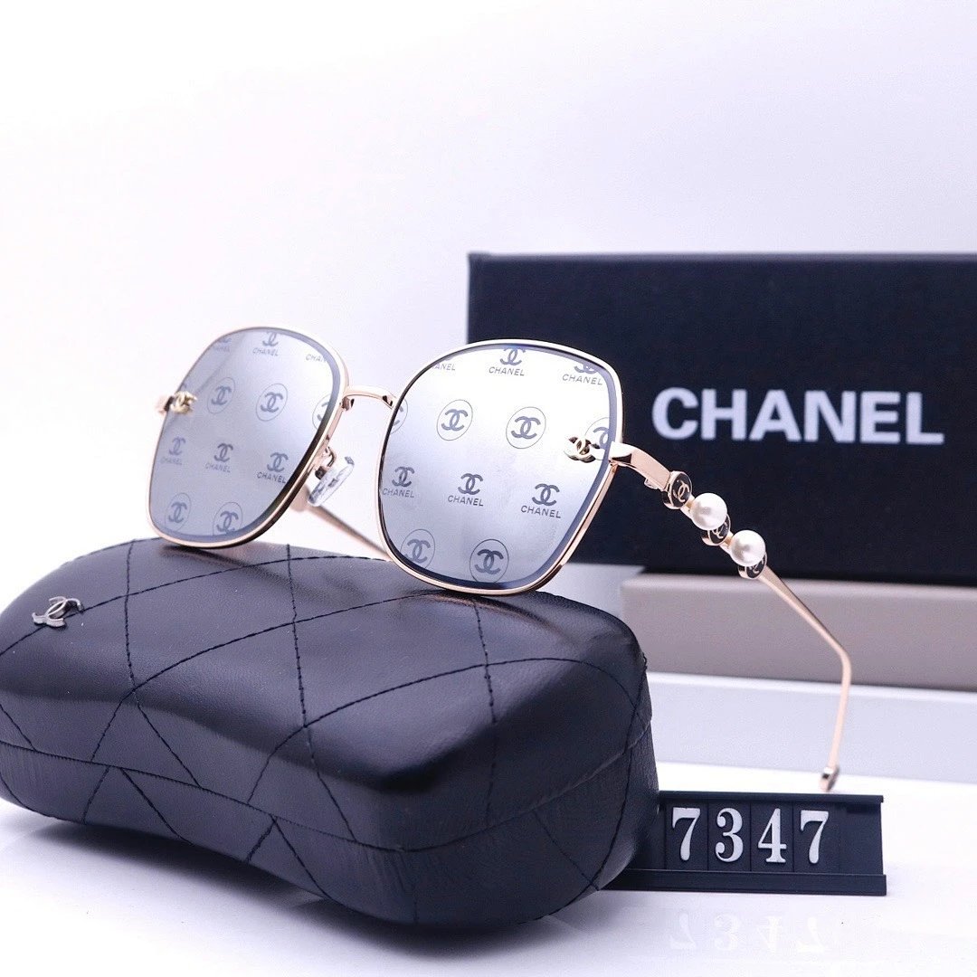 Chanel Tinted Lens Square Sunglasses, Polished Frame Style 11