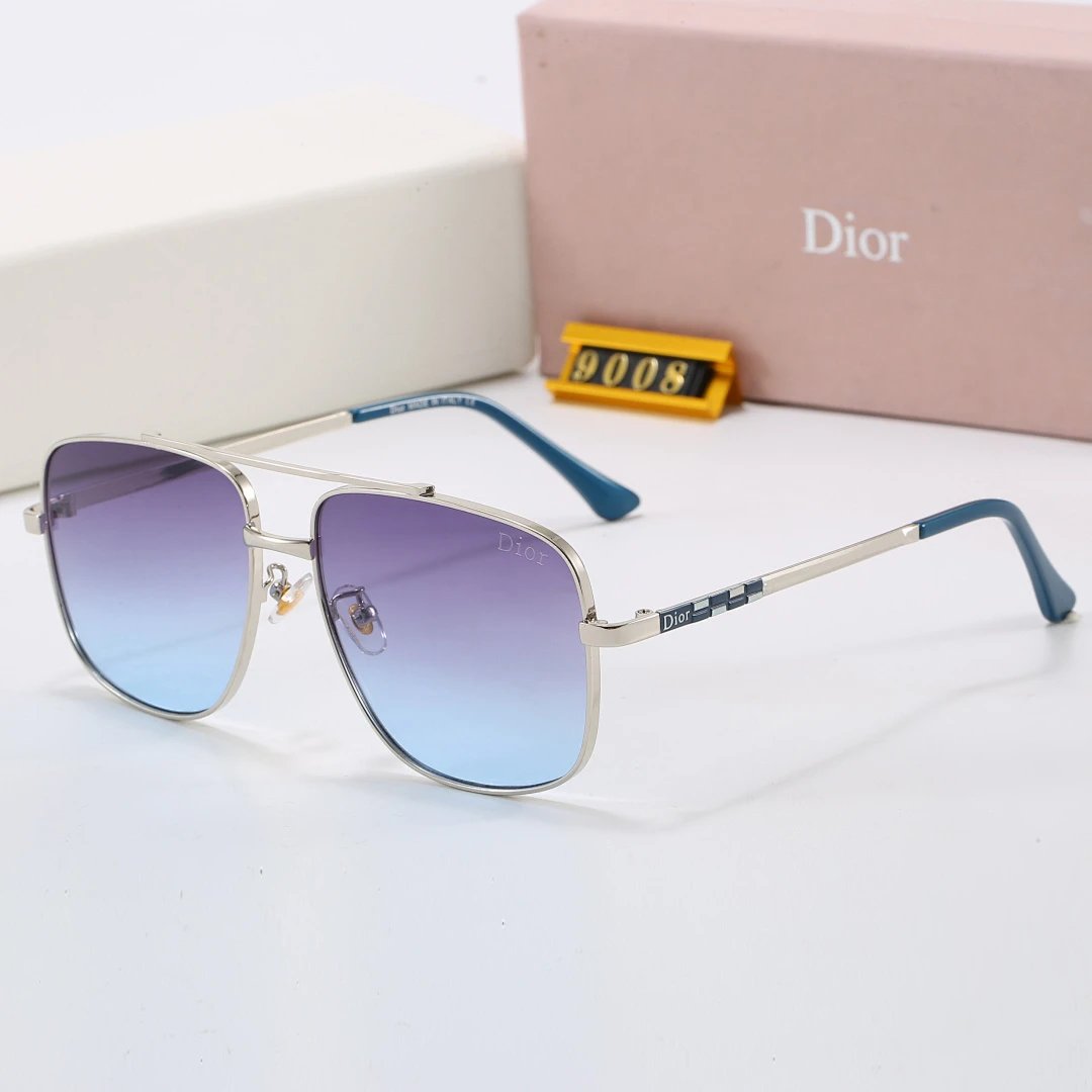 Dior Gray Tinted Lens Square Sunglasses, Polished Frame Style 35