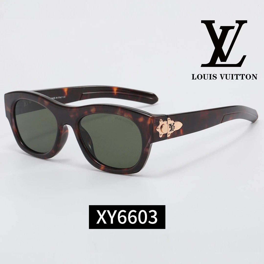 Louis Vuitton Black Tinted Lens Square Sunglasses, Polished Frame Style 27