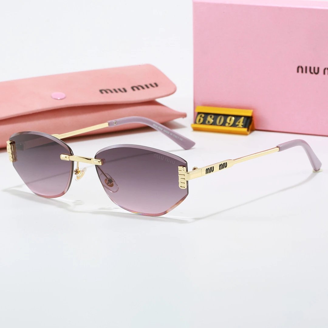 Miu Miu Brown Tinted Lens Square Sunglasses, Polished Frame Style 30