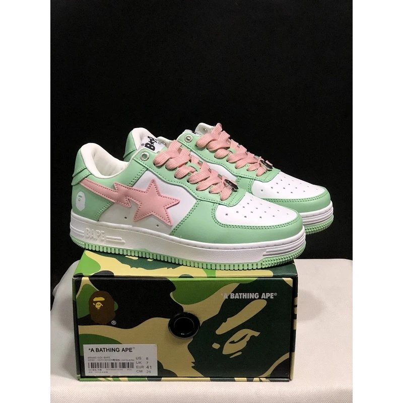 BAPE STA Low Top Sneakers low-top Green Red - Style 22