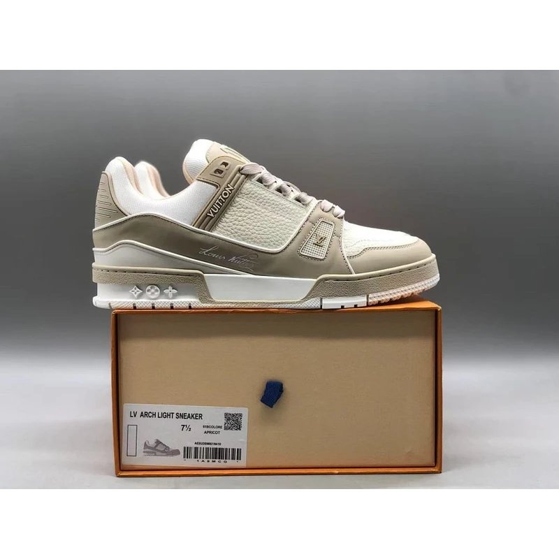 Trainer Low Top Sneakers   round toe lace-up Grey White - Style 31