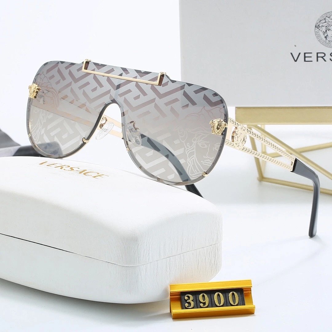 Versace Tinted Lens Square Sunglasses, Polished Frame Style 13