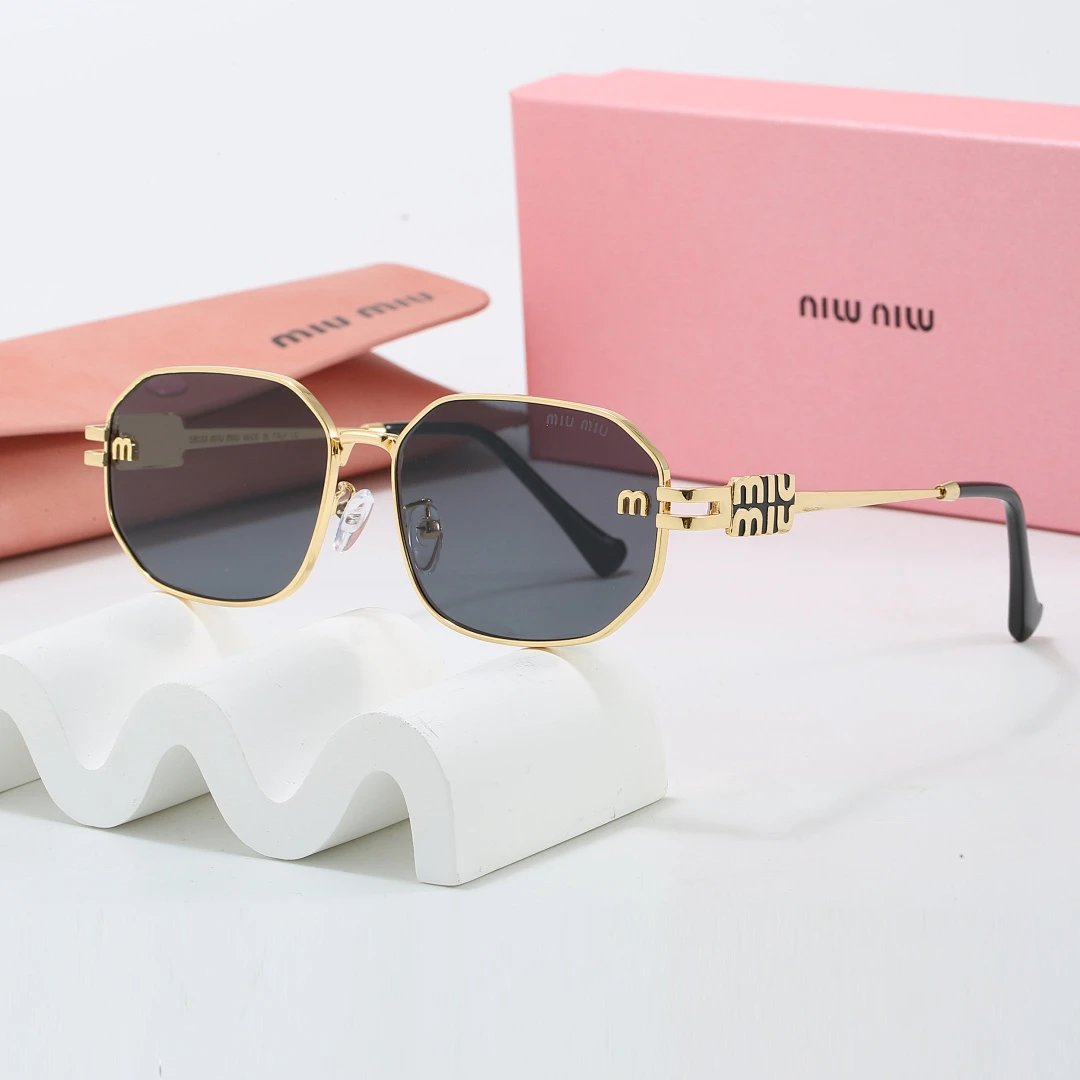 Miu Miu Gray Tinted Lens Square Sunglasses, Polished Frame Style 11