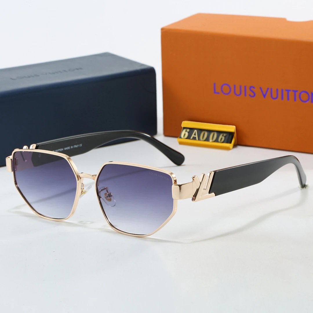 Louis Vuitton Tinted Lens Square Sunglasses, Polished Frame Style 33