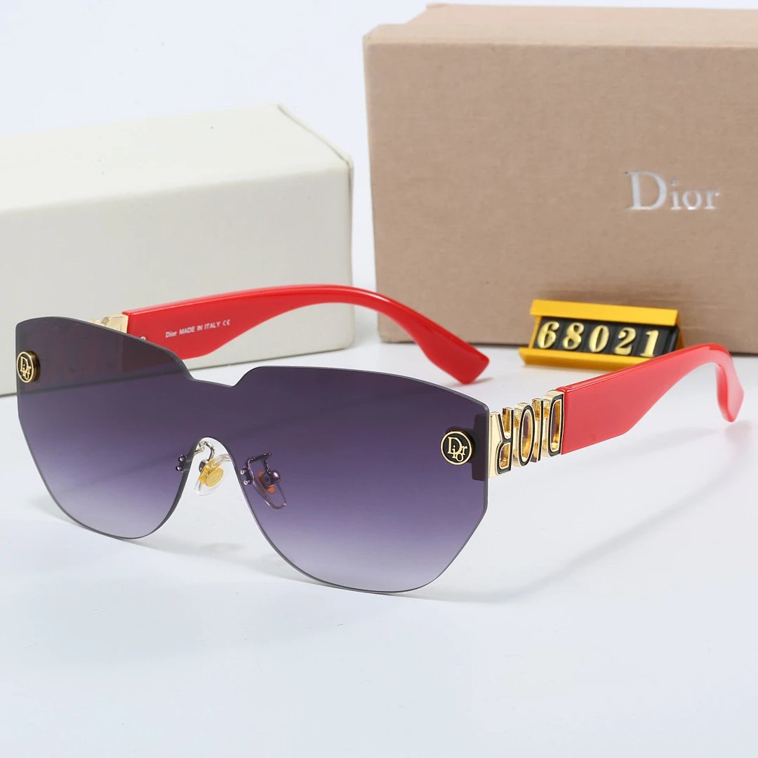 Dior Brown Tinted Lens Square Sunglasses, Polished Frame Style 35