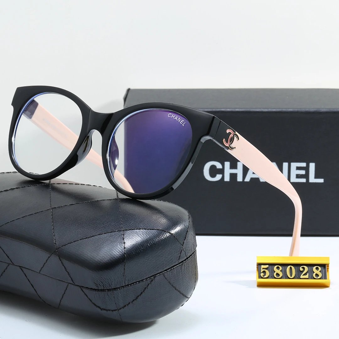Chanel Black Tinted Lens Square Sunglasses, Polished Frame Style 18
