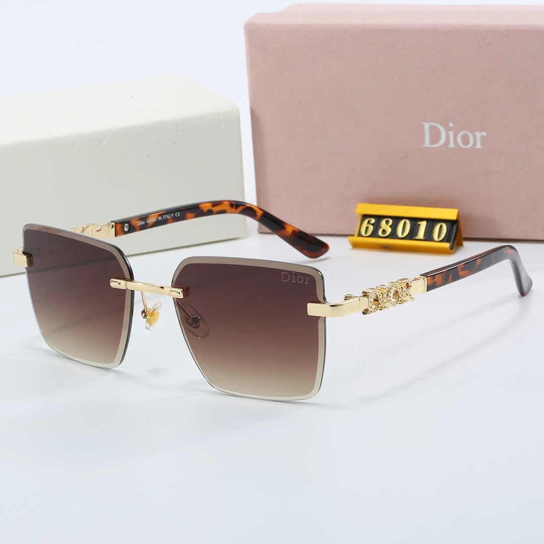Dior Tinted Lens Square Sunglasses, Polished Frame Style 13