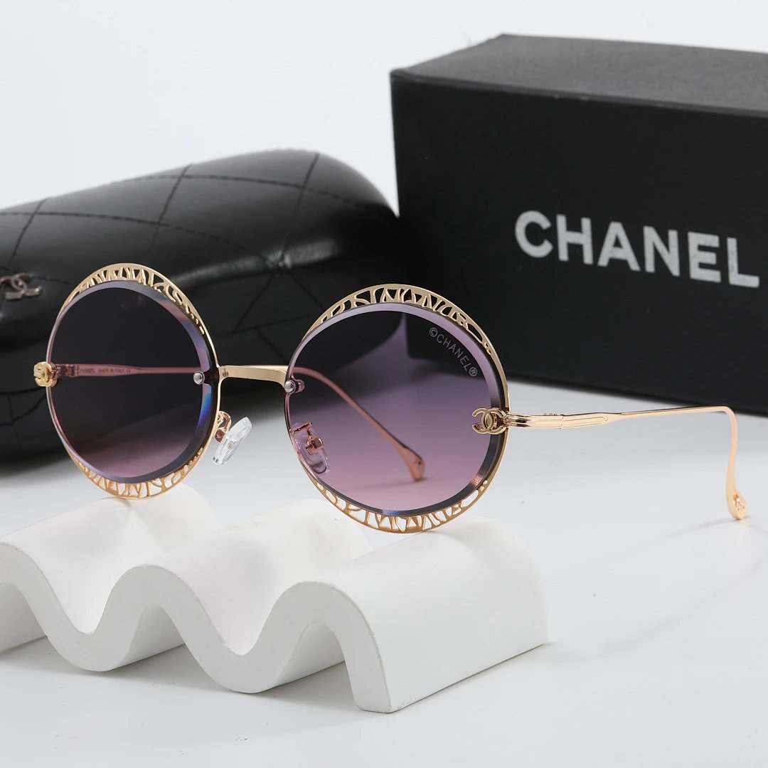 Chanel Black Tinted Lens Square Sunglasses, Polished Frame Style 06