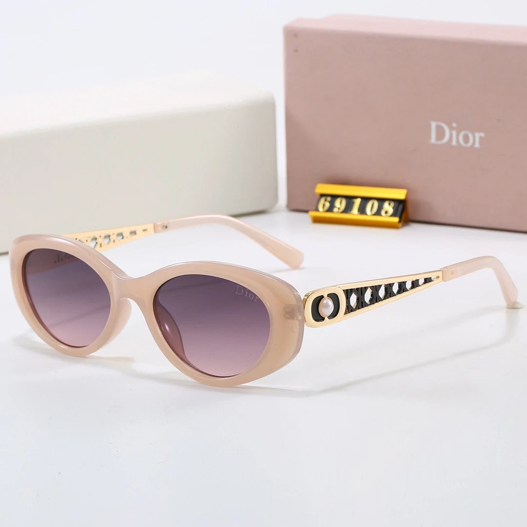 Dior Brown Tinted Lens Square Sunglasses, Polished Frame Style 35