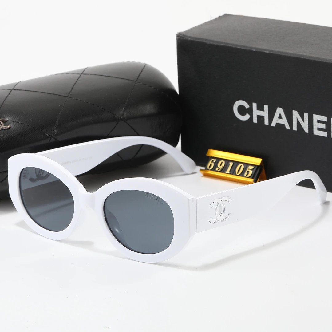 Chanel Black Tinted Lens Square Sunglasses, Polished Frame Style 21