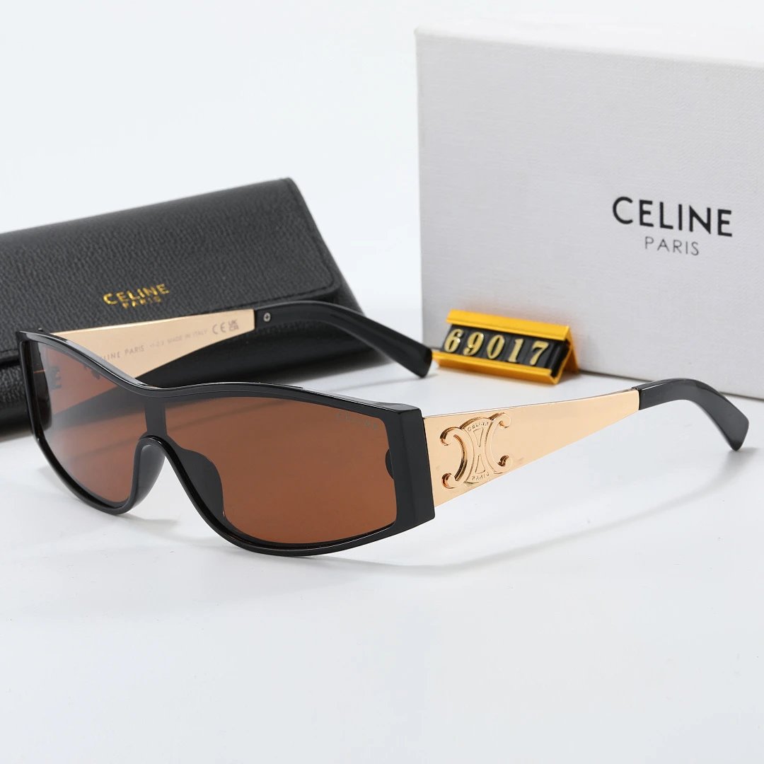Celine Black Tinted Lens Square Sunglasses, Polished Frame Style 05