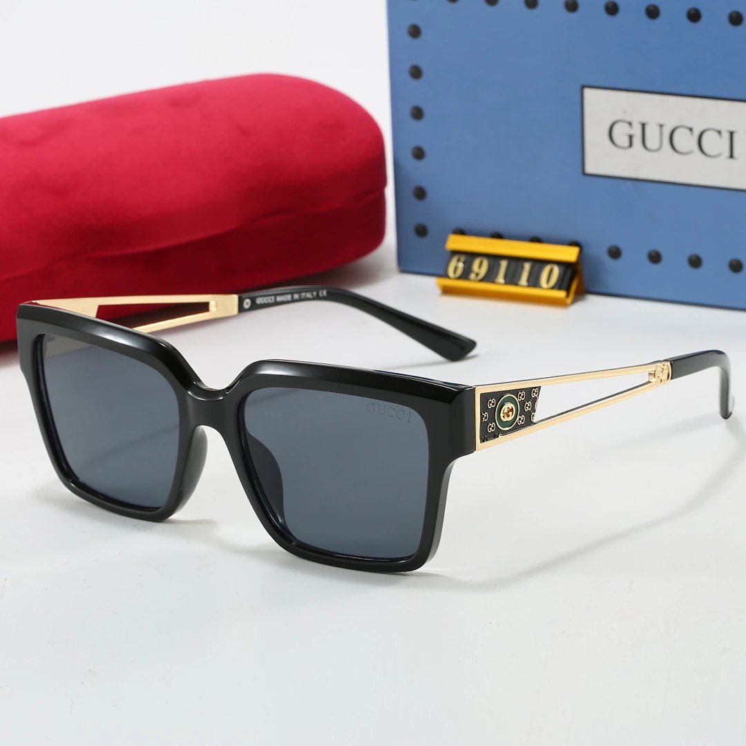 Gucci Tinted Lens Designer Sunglasses, Polished Frame Style 02