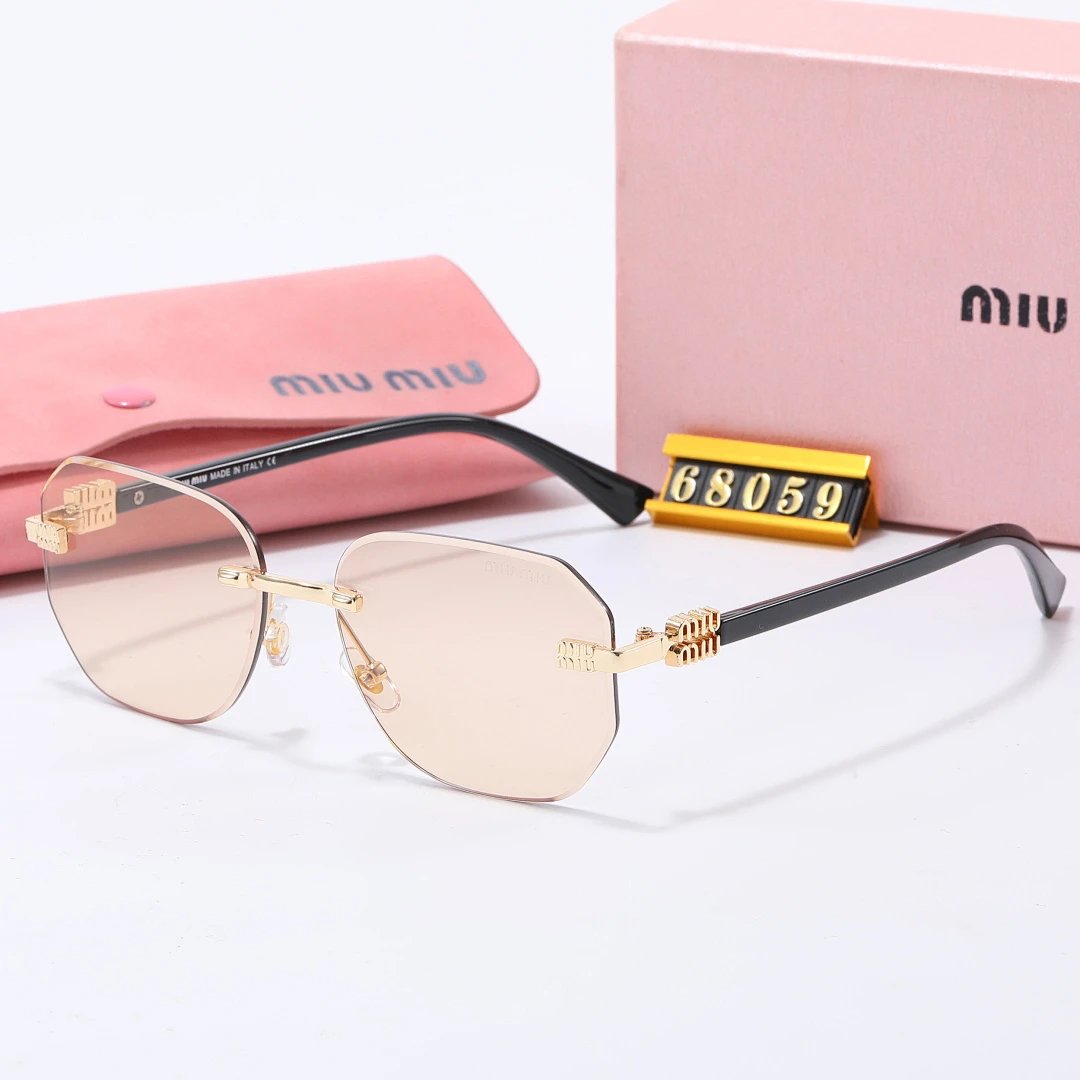Miu Miu Gray Tinted Lens Designer Sunglasses, Polished Frame Style 03