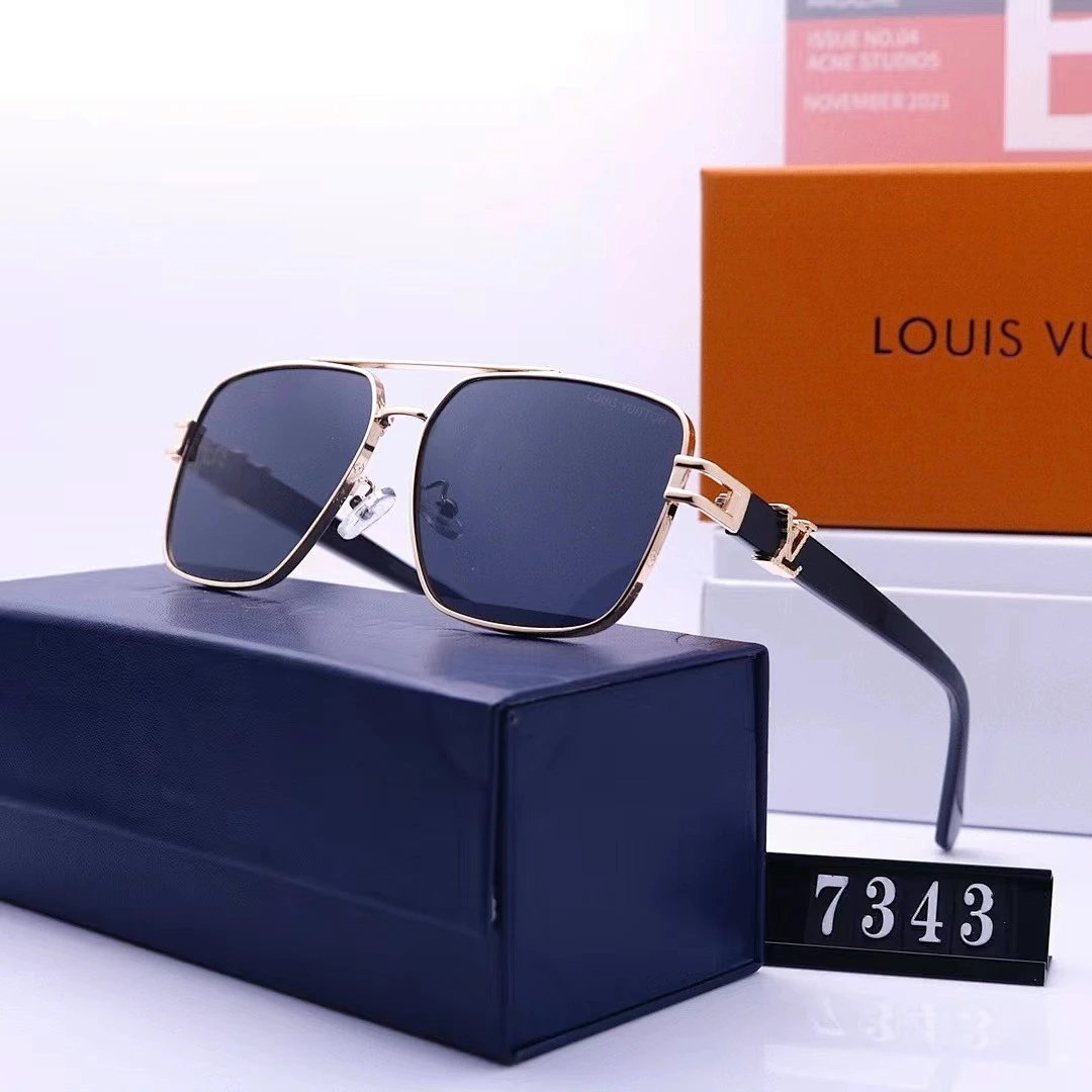Louis Vuitton Black Tinted Lens Square Sunglasses, Polished Frame Style 29