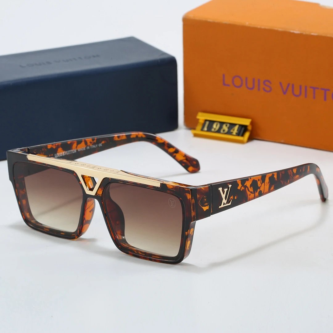 Louis Vuitton Tinted Lens Square Sunglasses, Polished Frame Style 16