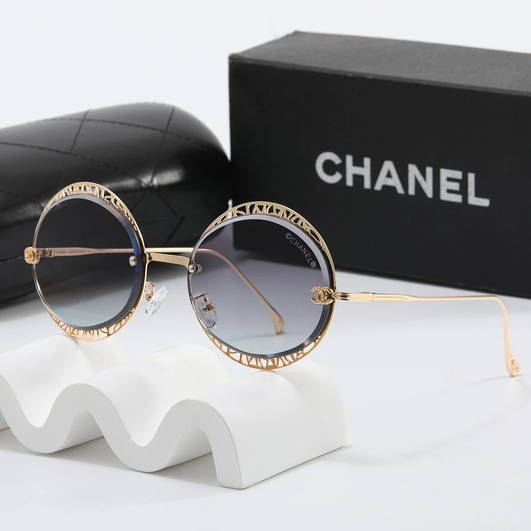 Chanel Black Tinted Lens Designer Sunglasses, Polished Frame Style 02