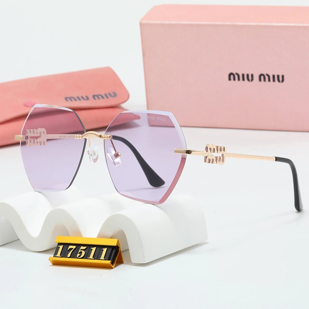 Miu Miu Brown Tinted Lens Square Sunglasses, Polished Frame Style 21