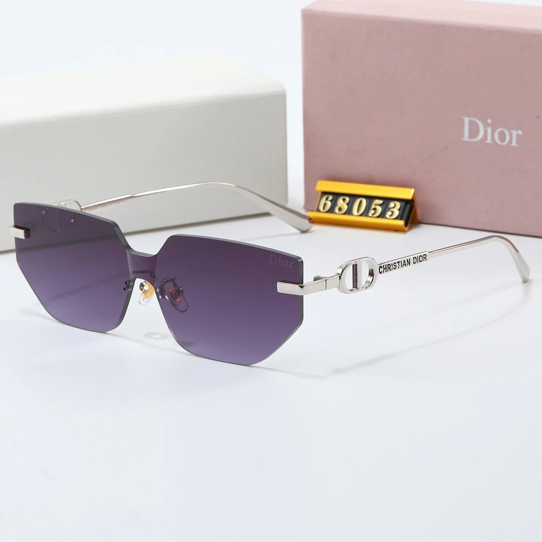 Dior Gray Tinted Lens Square Sunglasses, Polished Frame Style 26
