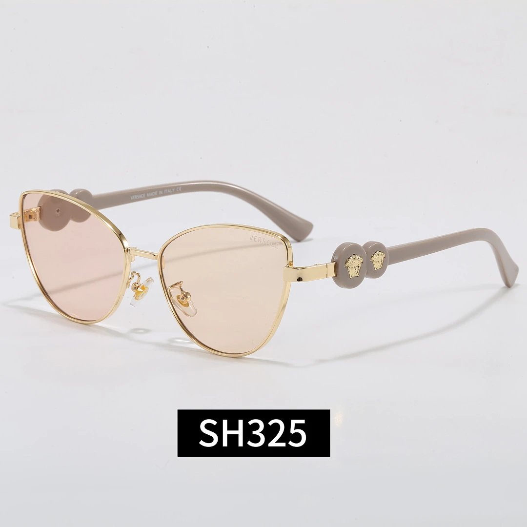 Versace Black Tinted Lens Square Sunglasses, Polished Frame Style 24