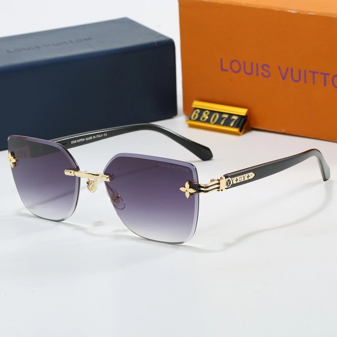 Louis Vuitton Tinted Lens Square Sunglasses, Polished Frame Style 07