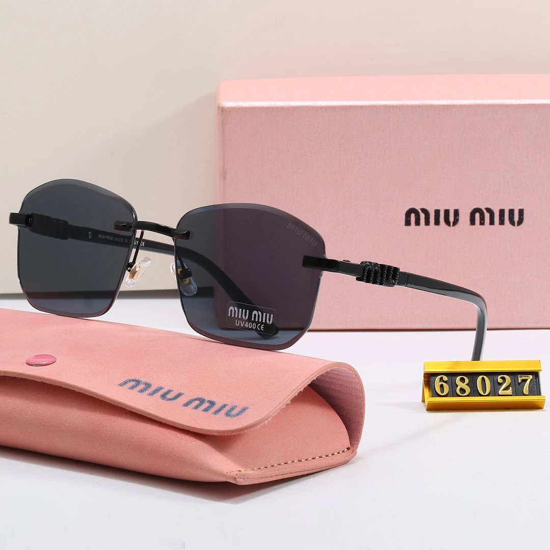 Miu Miu Gray Tinted Lens Designer Sunglasses, Polished Frame Style 04