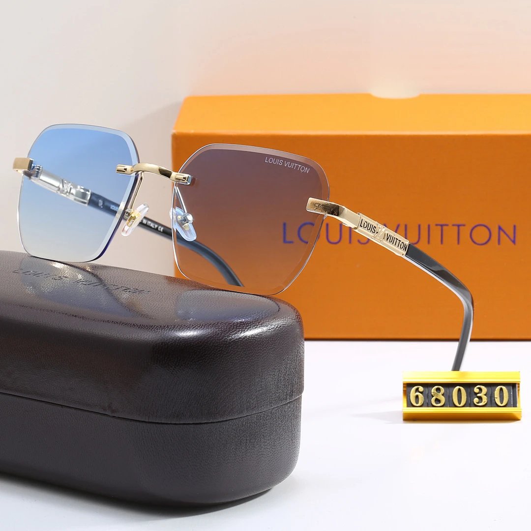 Louis Vuitton Brown Tinted Lens Square Sunglasses, Polished Frame Style 26