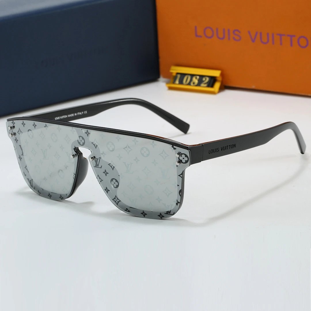 Louis Vuitton Tinted Lens Square Sunglasses, Polished Frame Style 25